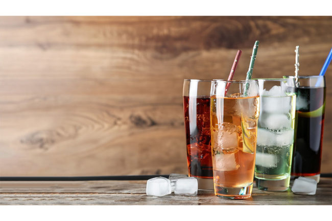 Assortment of sodas. 