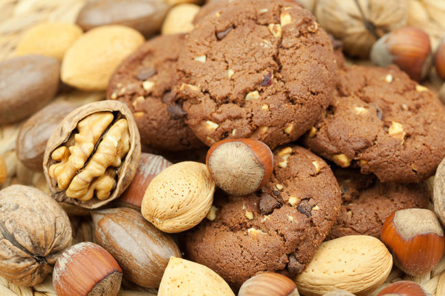 chocolate chip cookies with nuts