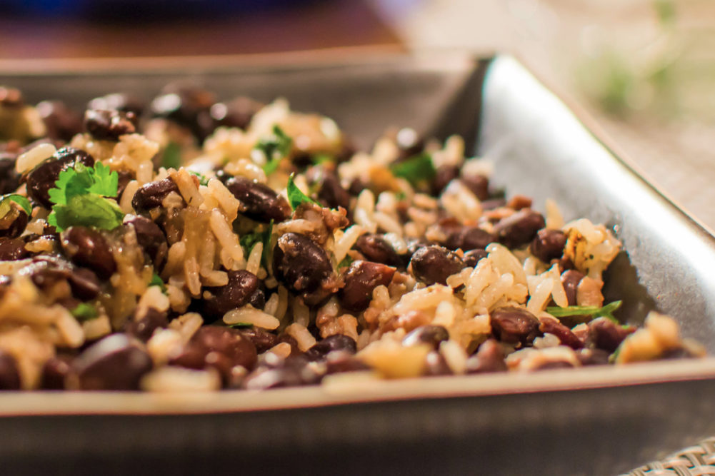 Bowl of rice and beans