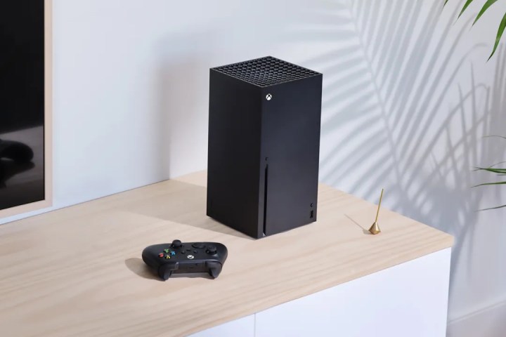Xbox Series X on a table.