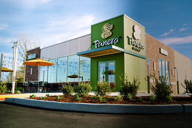 Exterior shot of Panera cafe